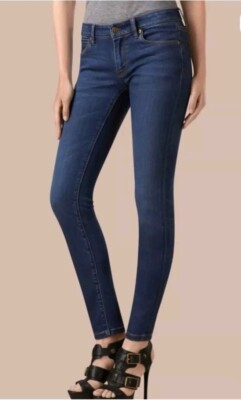BURBERRY Jeans Skinny Low rise W29 Gr 36/38 Mid Indigo blau Neu mit Etikett   