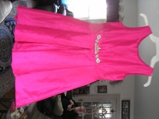 Girls Disney Princess AURORA Sleeping Beauty PINK w/ Rhinestone Dress Size 7 8