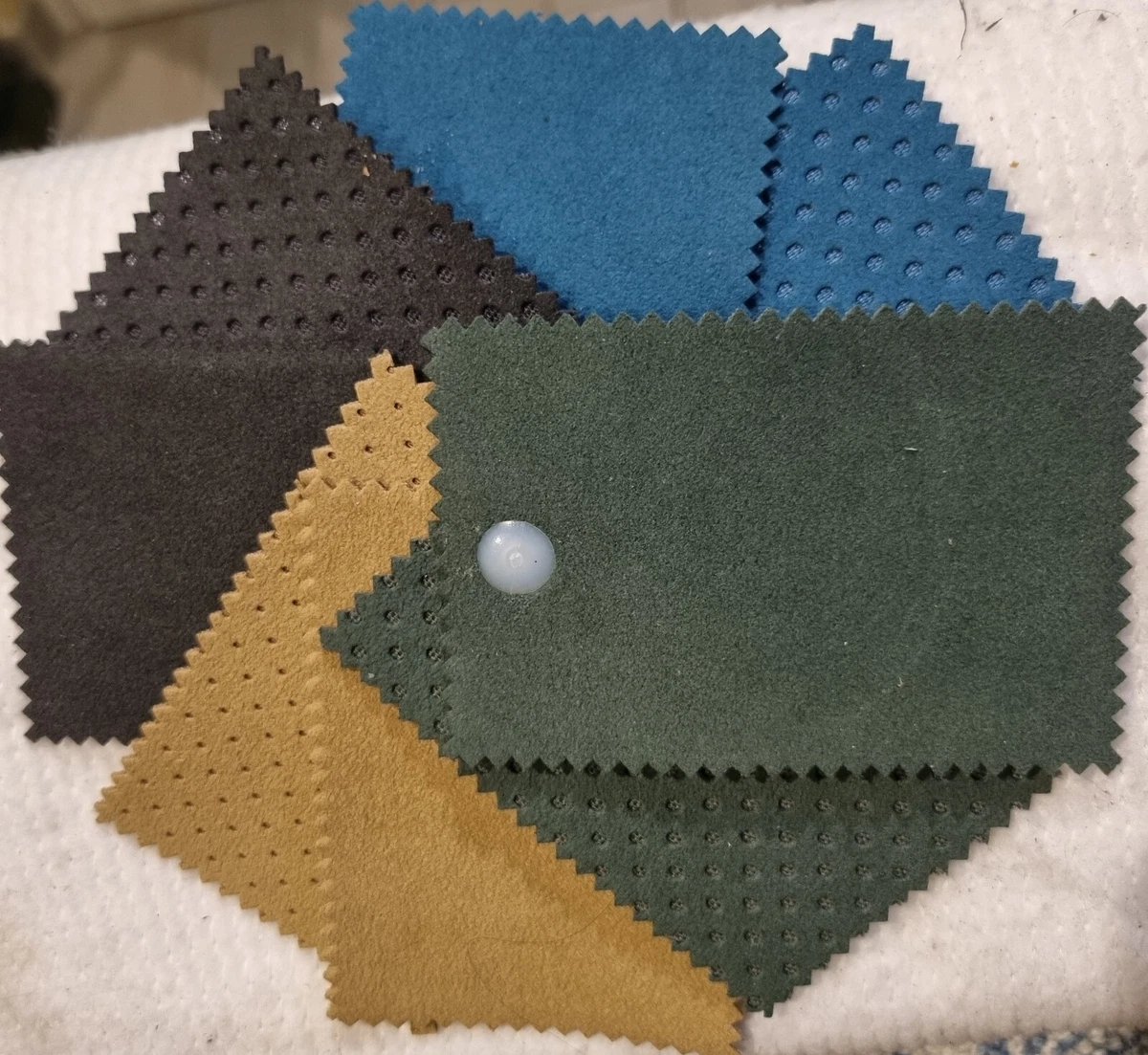 Premium BLACK Stretch SUEDE FABRIC SPANDEX Compatible Alcantara Style 150cm Wide - Foto 7