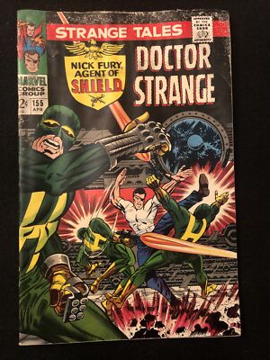 STRANGE TALES 155 1.8 HOLE BY TOP STAPLE MARVEL 1967 DECENT PAGES HOLE BY TOP TV