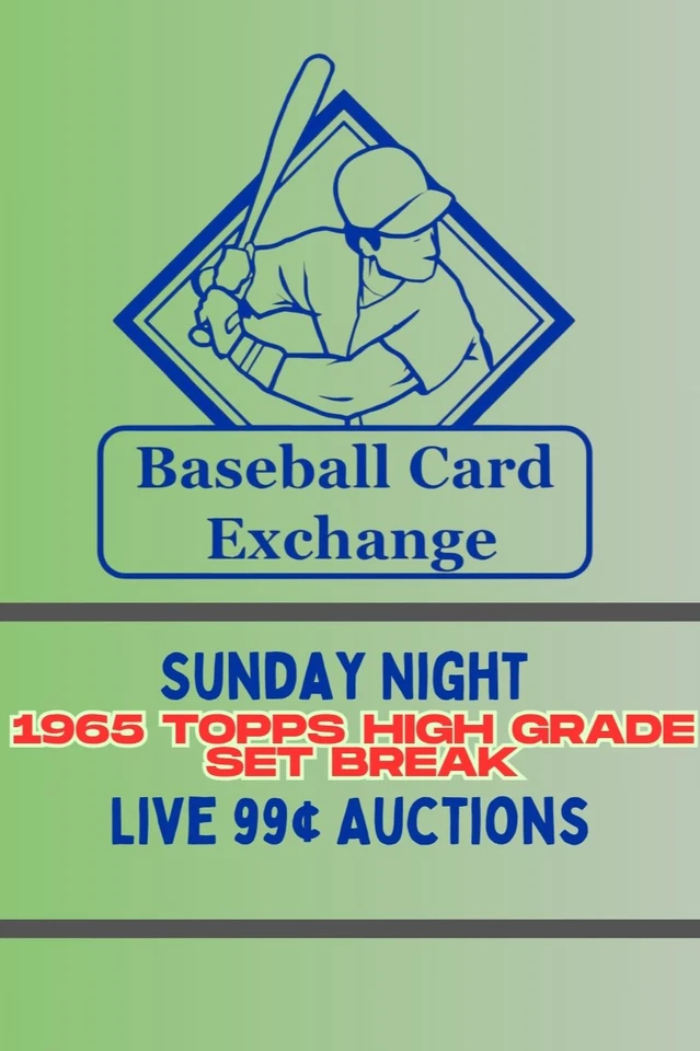 1965 Topps High Grade Baseball Card Set Break LIVE 99¢ AUCTION