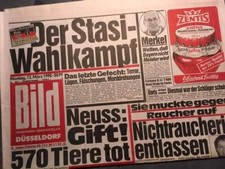 Bildzeitung BILD 12.03.1990 * Geschenk 28. 29. 30. 31. Geburtstag * DDR 
