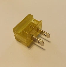 CLEAR GOLD SLIDE ON TYPE LAMP PLUG POLARIZED 18/2 SPT1 LAMP CORD NEW 48536JB