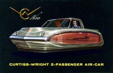 Curtiss Wright Bee Two Passenger Air Car 1959 Advertising Postcard COPY