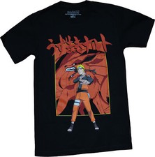 Camiseta Naruto Shippuden Nueva Adulto - Naruto Front Sasuke Back Art