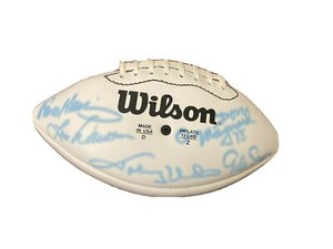 Football Signed Five Hofers Unitas Dawson Sayers Naynard Harris Jsa Letter