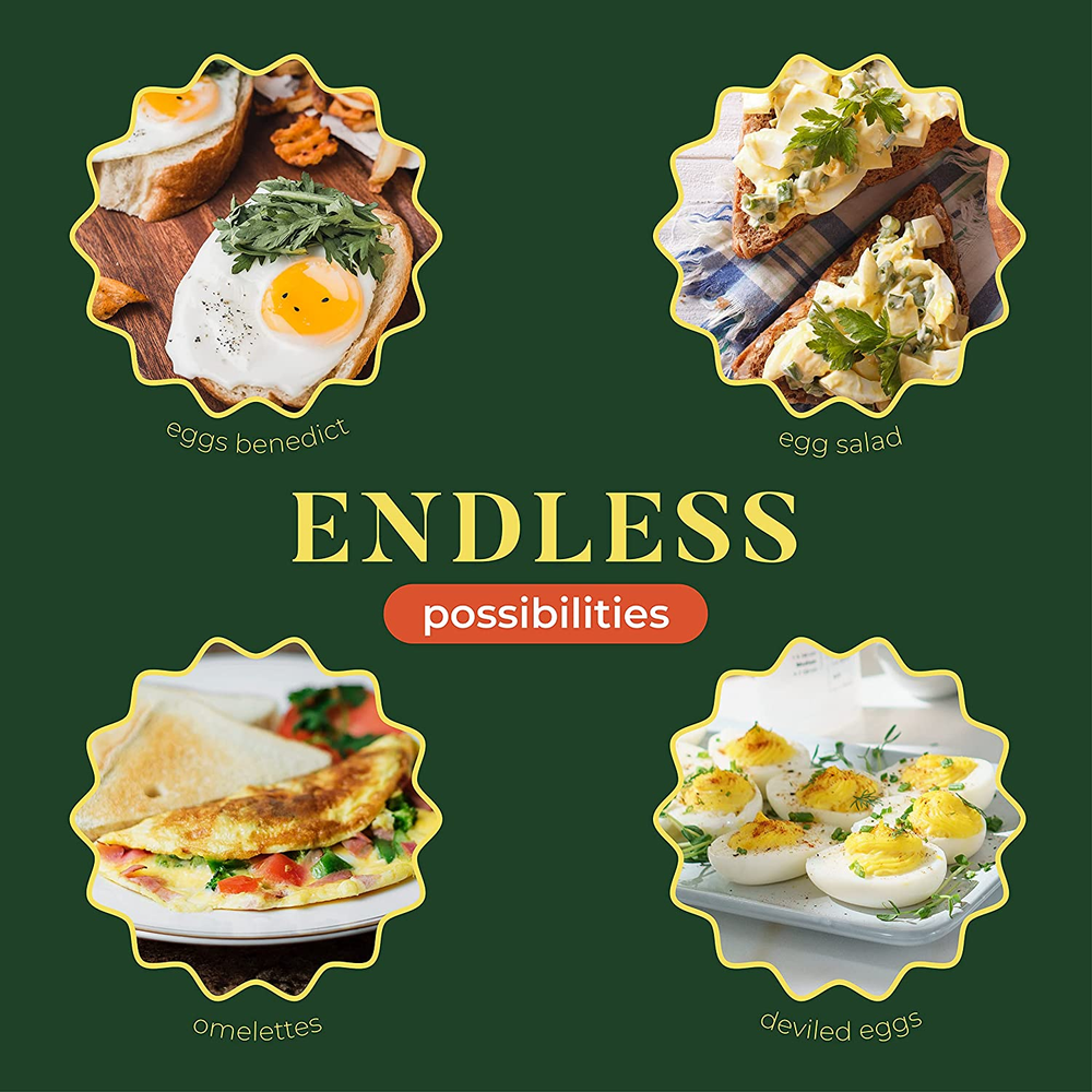 Quick Electric Egg Cooker with Auto Shut-Off for Omelets & Poached Eggs