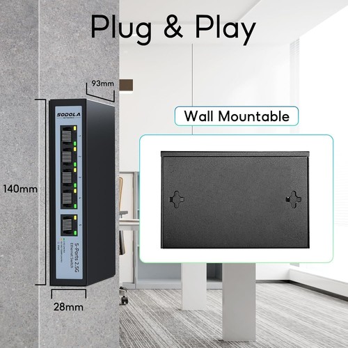 Lightweight 5-Port 2.5G Ethernet Switch: Seamless Connectivity for Home Networks - Picture 9 of 10