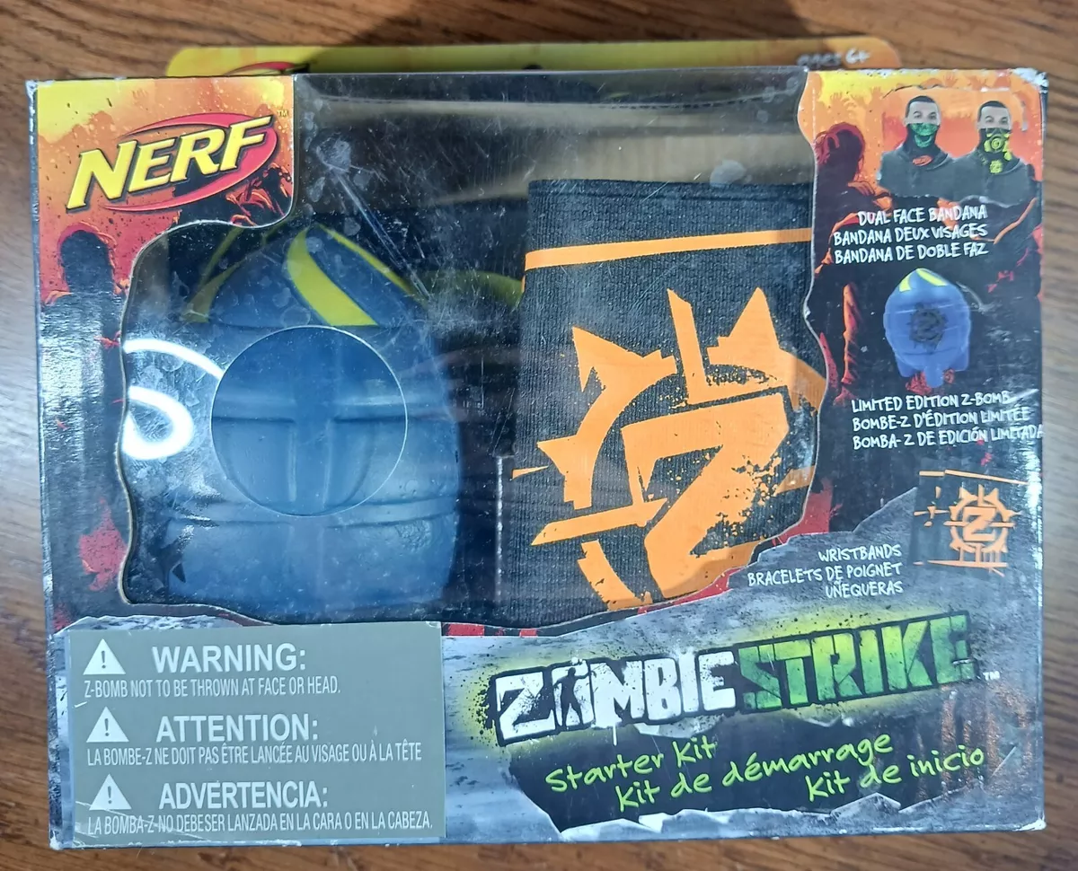 NEW Nerf Zombie Strike STARTER KIT Z Bomb AND Wrist bands NEW