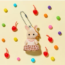 Sylvanian Families Milk Rabbit Keychain Jumper Skirt EPOCH Calico Critters