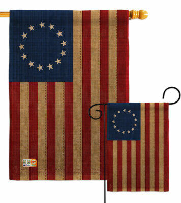 Betsy Ross Vintage Garden Flag Americana US Historic Decorative Gift Yard Banner