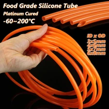 Orange Red Silicone Tube Food Grade Flexible High Temp Hose Pipe Beer Milk Water