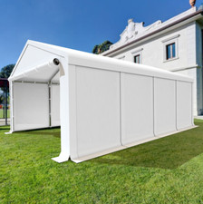 Weiß 5X10M Lagerzelt Pavillon Partyzelt Festzelt Profizelt Garage NEU Bierzelt