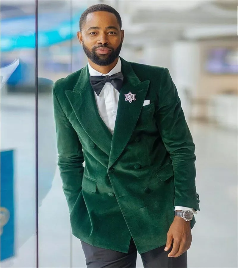 Green velvet jacket mens sales
