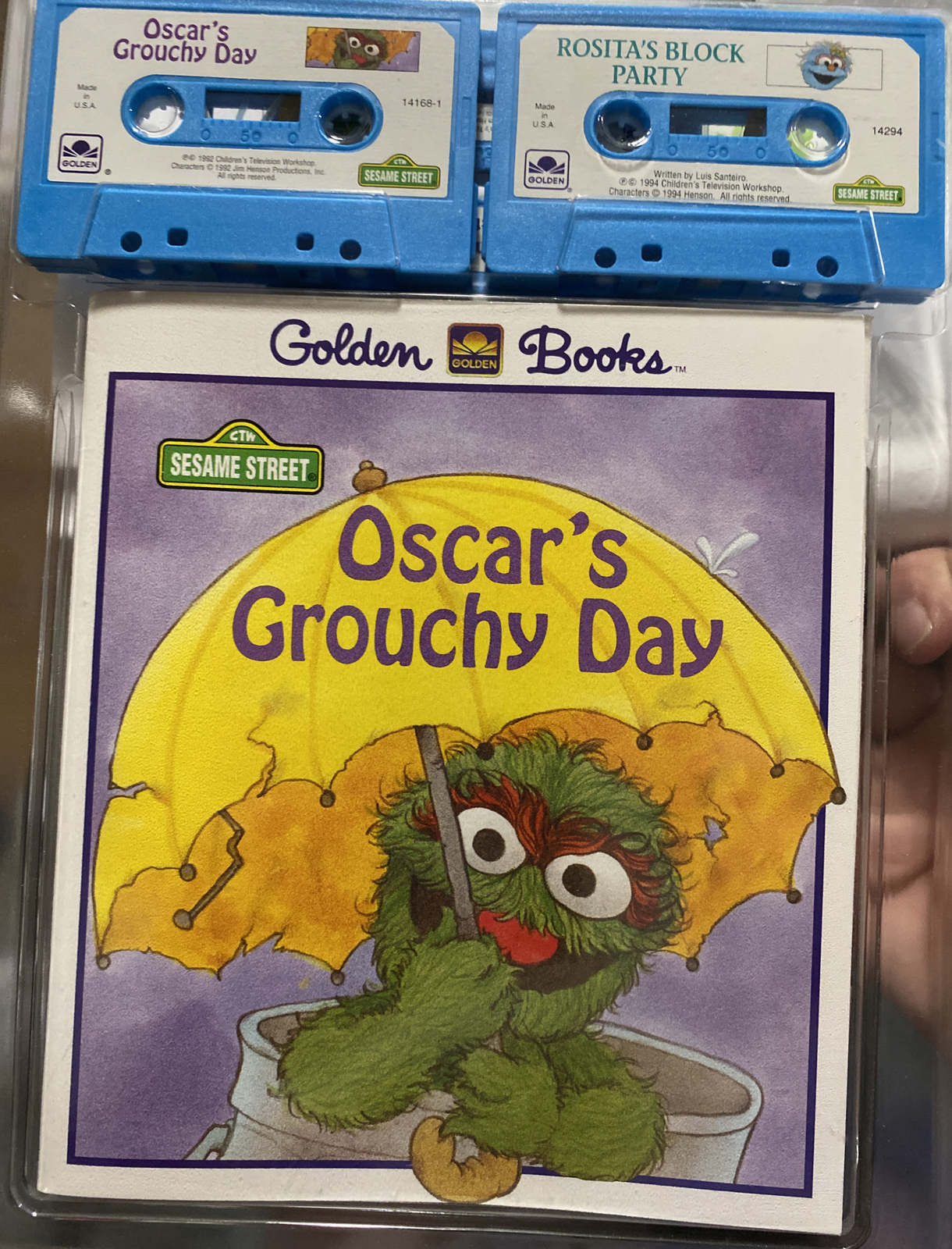 Vintage New Sesame Street Golden Book on Tape Cassette Set Of 3 Big