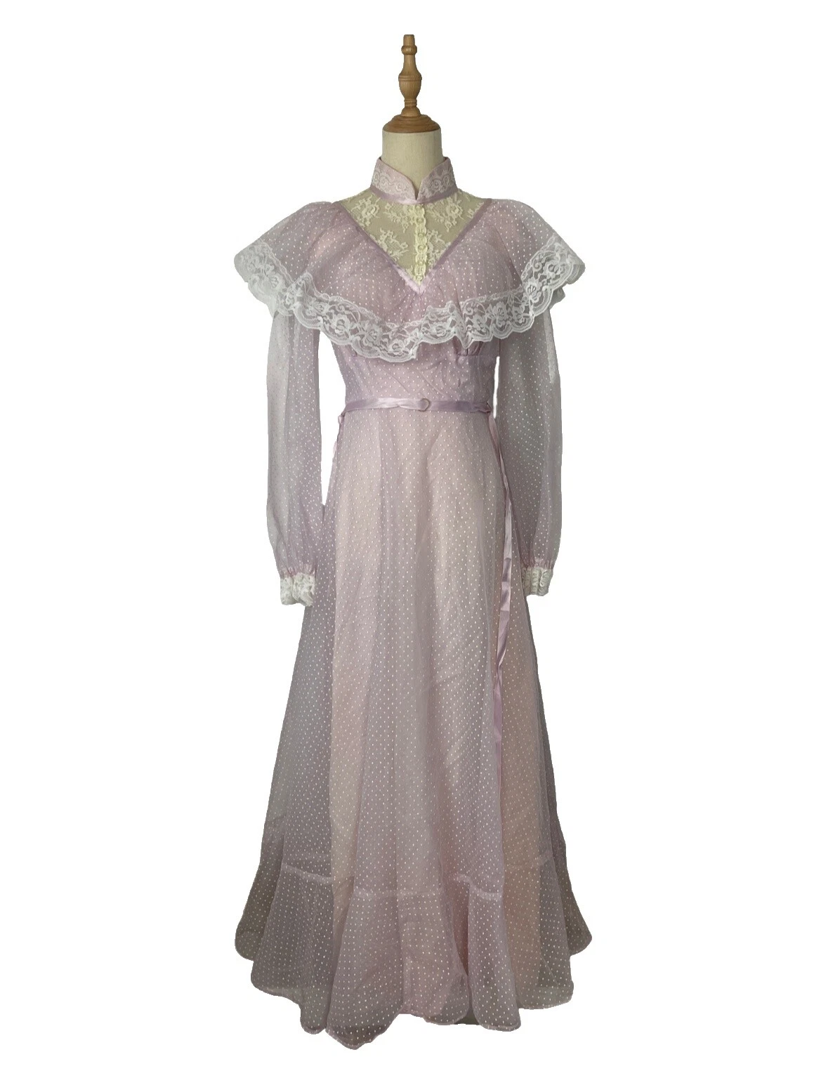 Vestidos Vintage de Encaje Ocasión Especial 1980s para Mujer