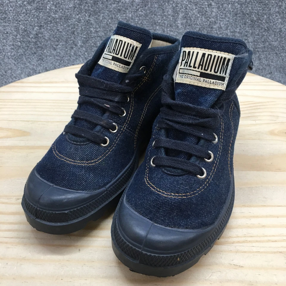 Botas Palladium Mujer 37 The Original Lugsole Botín Azul Denim Con Cordones Foto 3 de 4