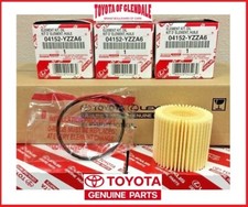 TOYOTA COROLLA PRIUS SCION IM XD OIL FILTER SET OF 3 GENUINE OEM 04152-YZZA6