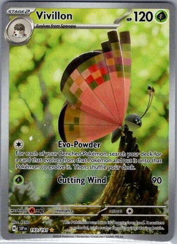 Vivillon 193/191 SV08: Surging Sparks - Pokemon Card - NM