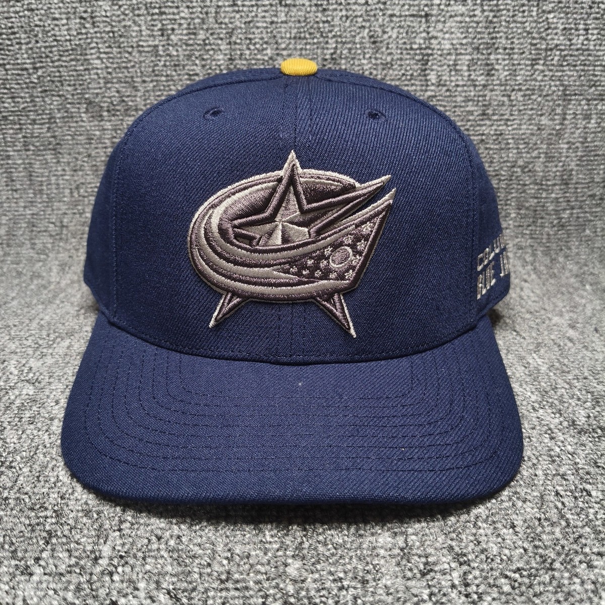 Mitchell & Ness Columbus Blue Jackets NHL Navy Cap Hat Embroidered Logo