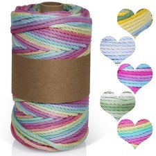 3mm Macrame Cordx109 Yards 100 Cotton Ombre Macrame Rope Cord for Plant Hang...