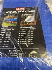 New 20'x30' ULINE Blue Tarp 5 Mil  Protective Outdoor Coated Multi-Purpose Cover