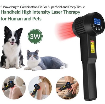 3000mW 3W Class 3 Deep Tissue Laser for Human Pet Back and Hip Muscle Soreness