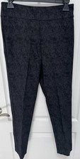 Krazy Larry Black & Grey Patterned Women's Pull-On Pants, Made in USA, Size 6