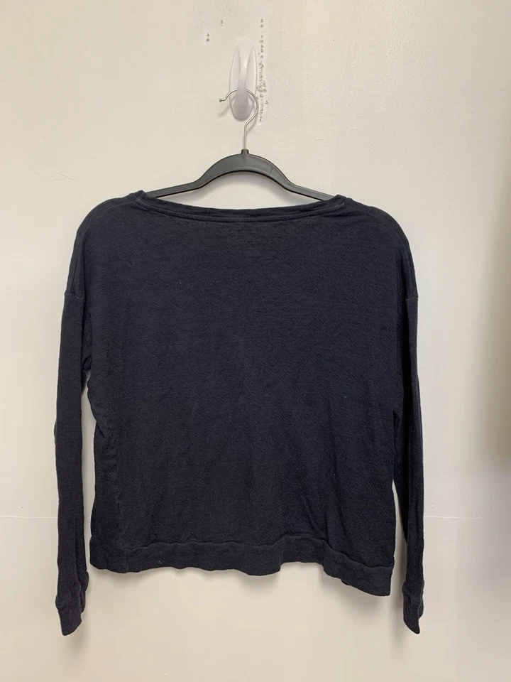 Camiseta Majestic Filatures Deluxe Crew Suave Azul Marino Manga Larga Top Talla 3 Foto 4 de 4