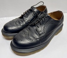 Dr Doc Martens 3989 Wingtip Black Brogue Oxford Shoes Sz L8 M7