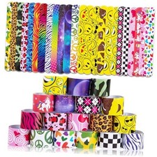 Slap Bracelets for 48 PCS Snap Bracelets Bulk Party Favors Goodie Bag Kids
