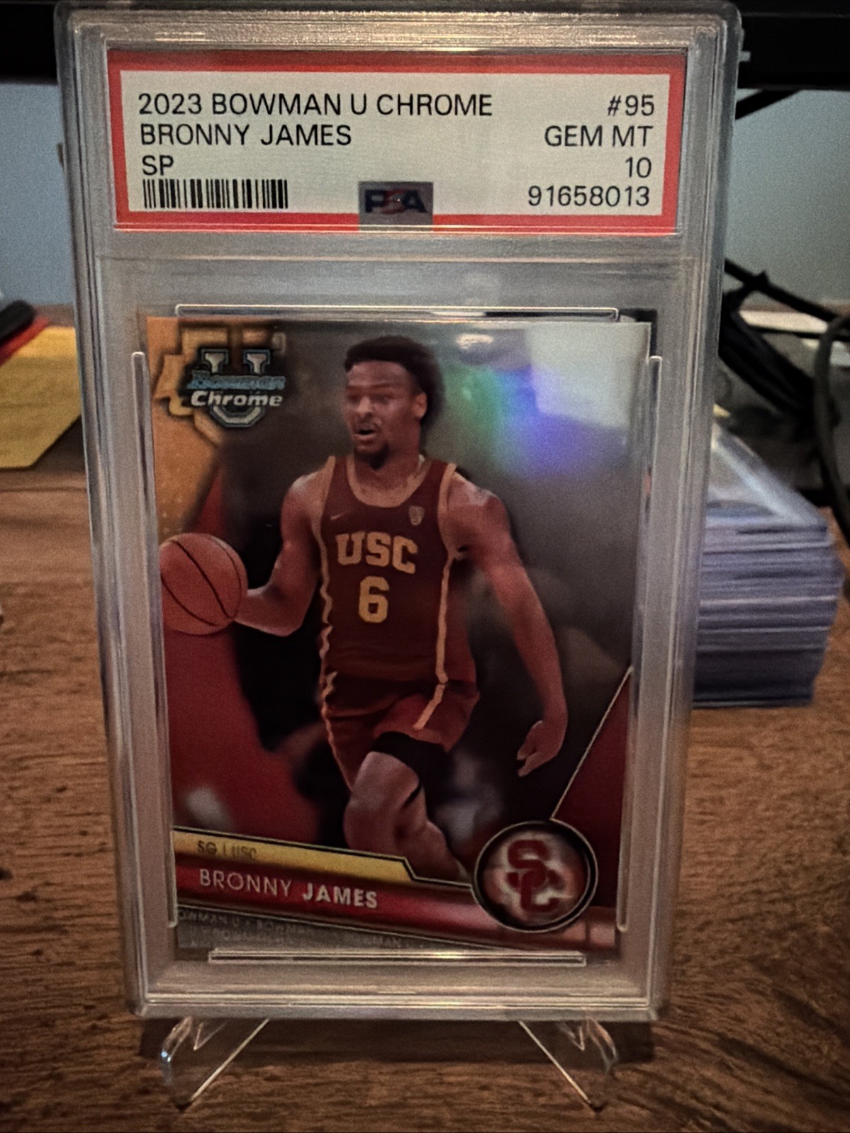 2023-24 Bowman University Chrome Bronny James #95 Refractor (RC)