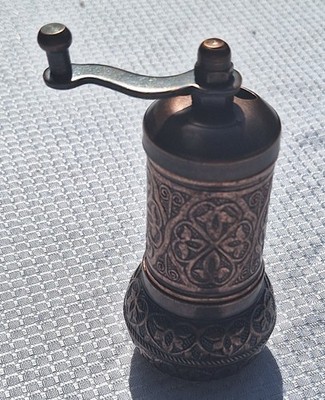Turkish Grinder Mill Spice Coffee Antique Bronze Vintage