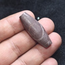 Large Ancient Central Asian Jasper Stone Dzi Bead in good Condition