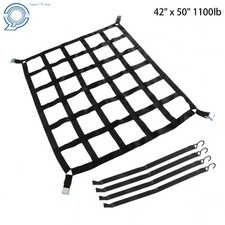 Heavy Duty Cargo Net 1100lb 42" x 50" W/Cam Buckles  S-Hooks For Pickup Trucks