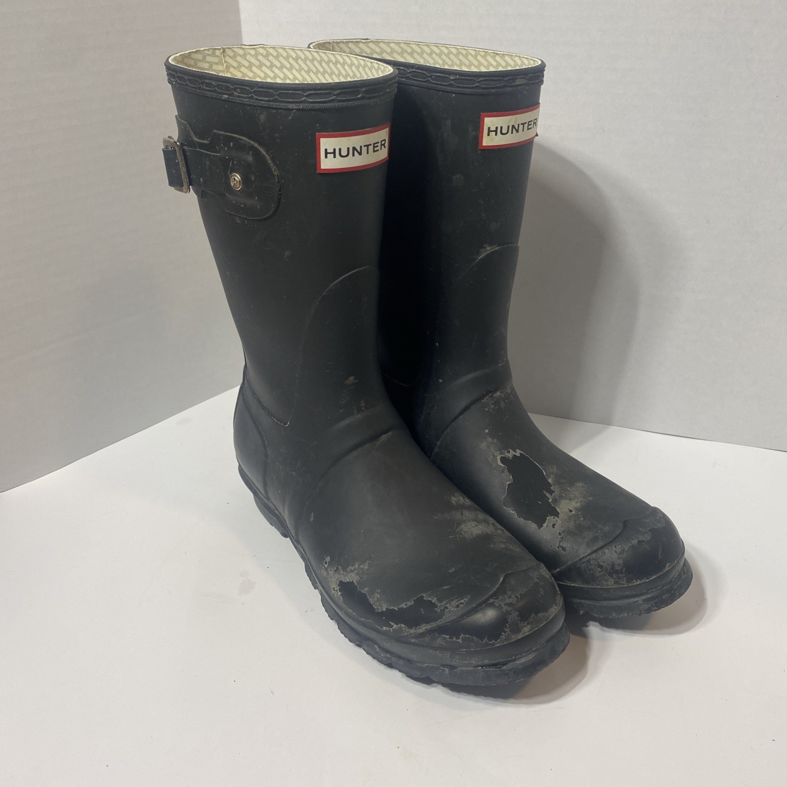 Hunter Original Short Rain Boots for Women, Size 9 - Black
