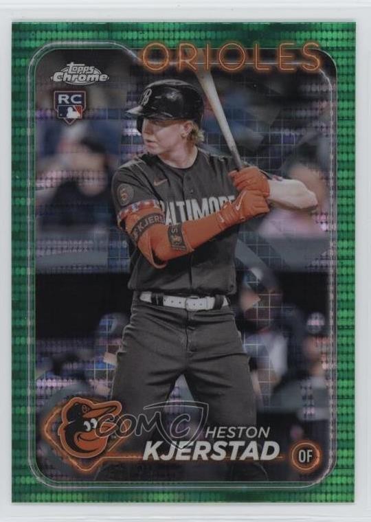 2024 Topps Chrome Green Sonar Refractor 12/99 Heston Kjerstad #142 s5q