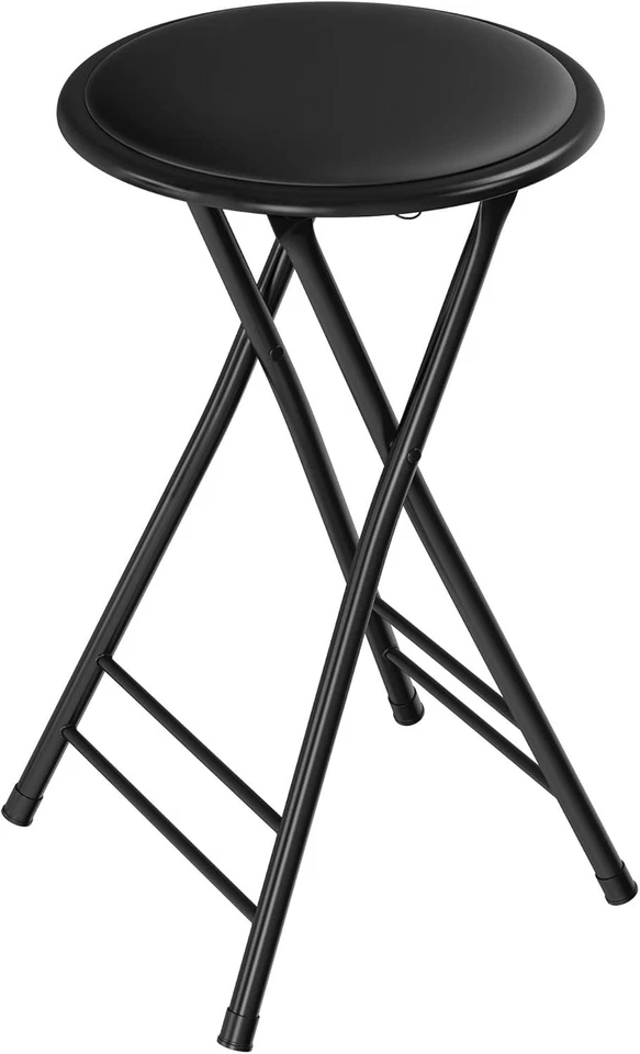 Compact Backless Stool - 24" Barstool for Kitchen - Black - Image 3 of 4