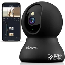 Indoor Camera, 2K Pet Camera 360° Cameras for Home Security with Phone App, M...