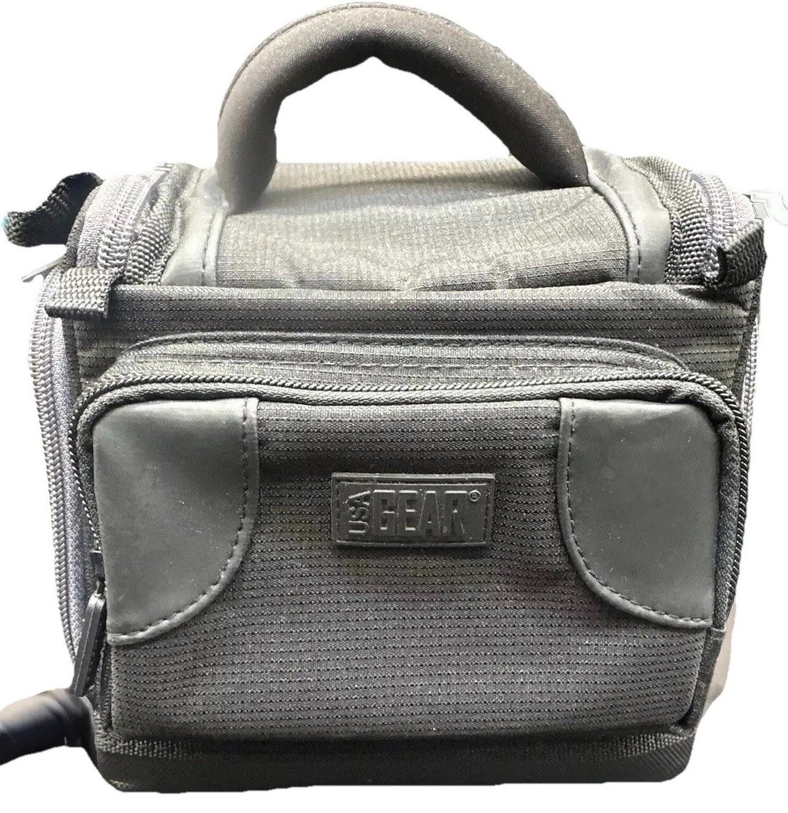 USA Gear Black Bag With Dividers And Extra Pockets.Travel Ba