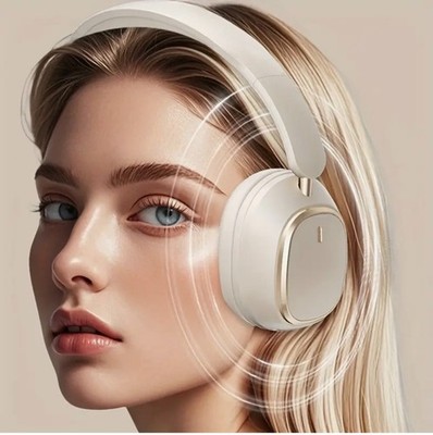 Baseus Wireless Bluetooth V5.4 Kopfhörer ANC Noise Cancelling Over-Ear Creme