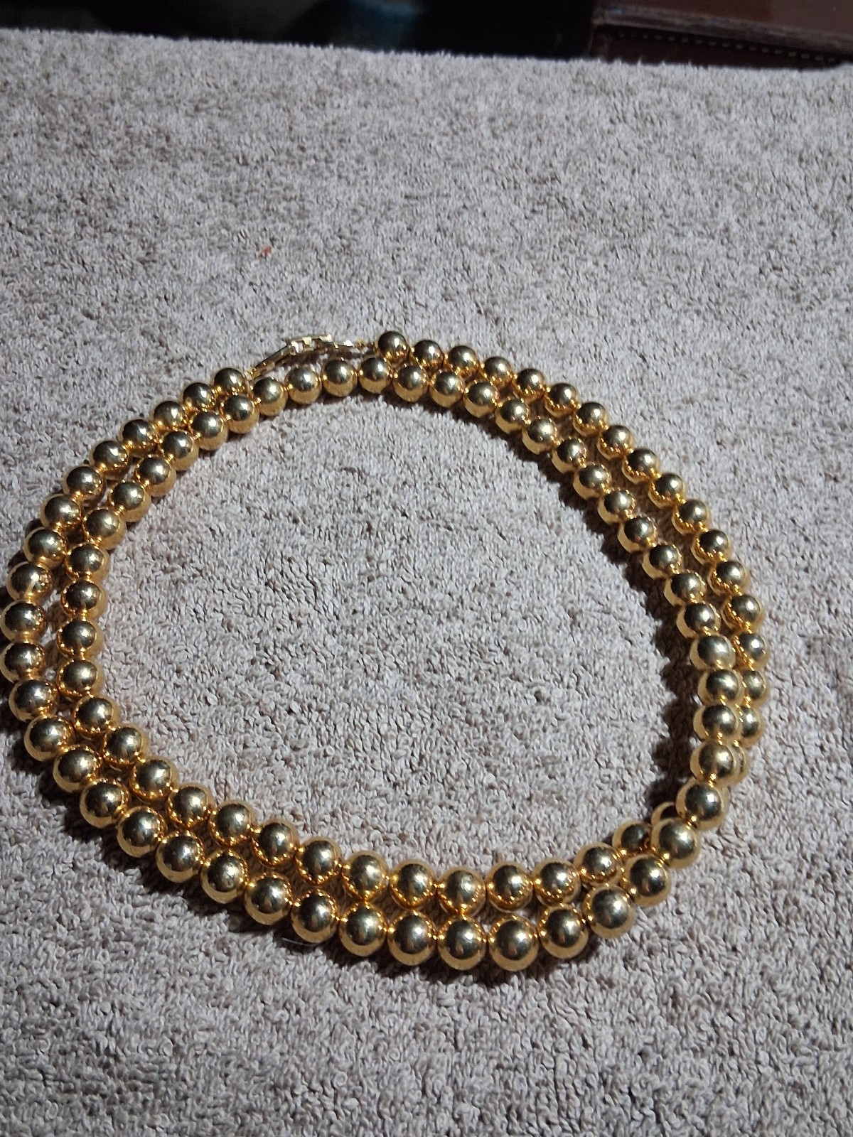 Napier Gold Tone Pearl Necklace Designer Costume Jewellery Vintage Signed Bling image 5