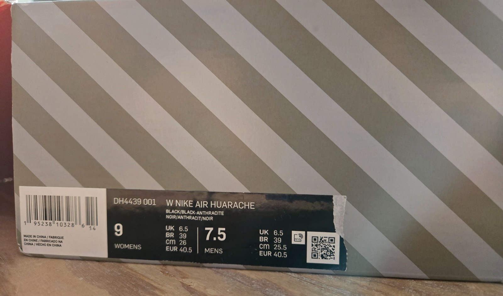 Nike Air Huarache Triple Black Athletic Running Workout Trainer DH4439-001 *2021