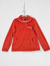 Patagonia Re-Tool Snap-T Orange Fleece Pullover Womens XS Contrast Chest Pocket