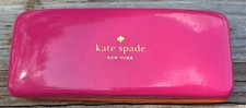 PREOWNED KATE SPADE HARD GLASSES CASE BI-COLOR ORANGE AND PINK