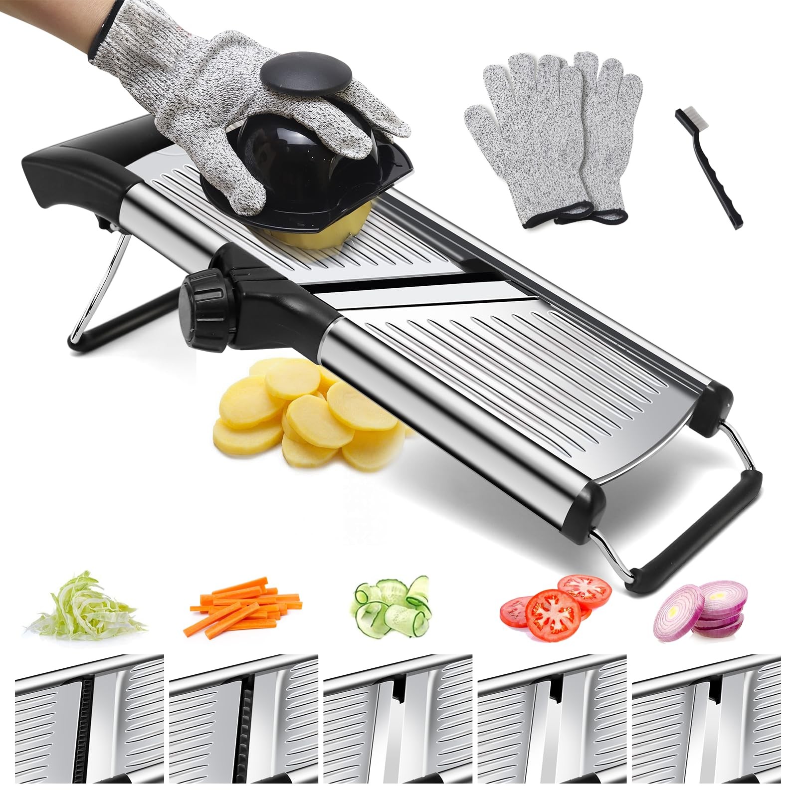 Stainless Steel Adjustable Mandoline Slicer Kitchen