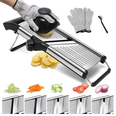 Mandoline Slicer for Kitchen, Stainless Steel adjustable Mandoline slicer, No...