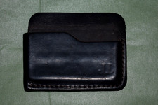 JD Genuine Leather Card Holder Wallet Slim Minimalist Brown