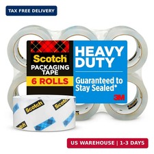 Heavy Duty Shipping Packing Tape, Clear, Shipping and Packaging Supplies
