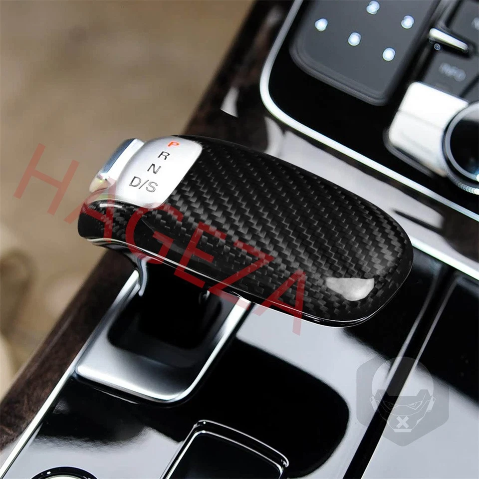 Cubierta de perilla de cambio de marchas de coche de fibra de carbono real para Audi A8 S8 2011-2017 accesorios Foto 4 de 4